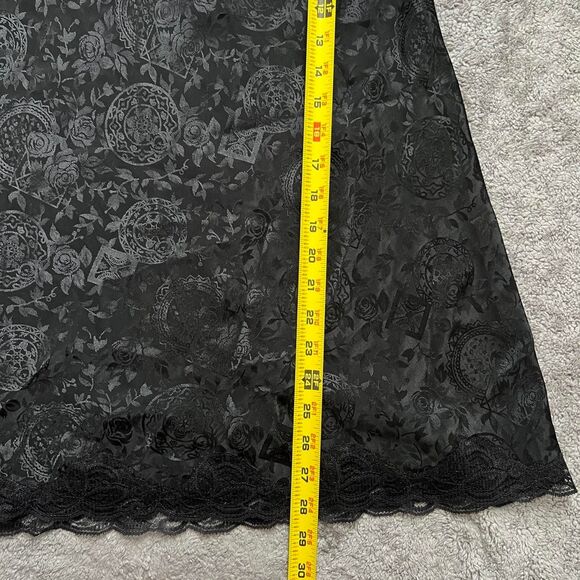 Vintage Victoria Secret black lace slip dress floral jacquard - Picture 8 of 8